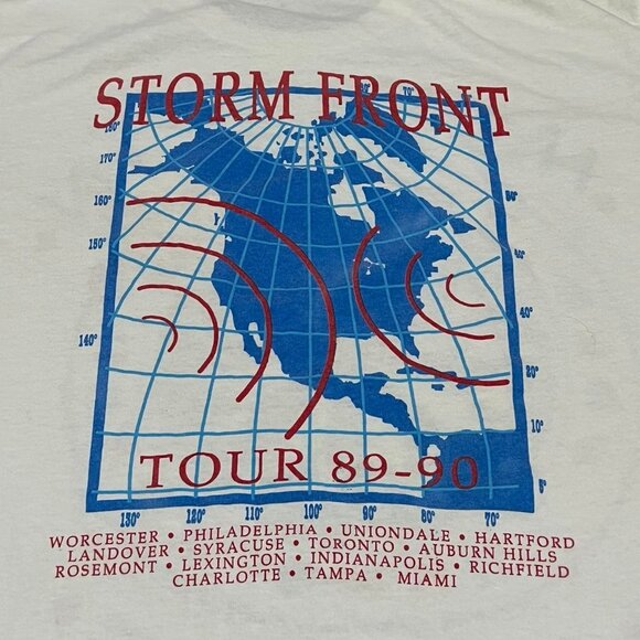 Vintage 80s 1989-1990 Billy Joel Storm Front American Tour Tee Shirt - Picture 4 of 5